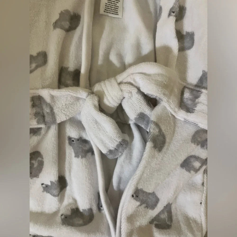 Carters Baby Bath Robe with Tie and Hood